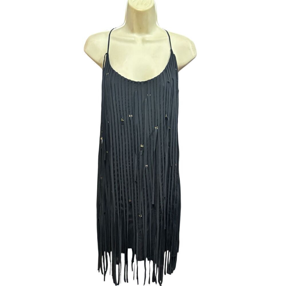 Jason Wu Collection Embroidred Fringe Tulle Minidress in Black NWT Size 6 - Picture 4 of 10